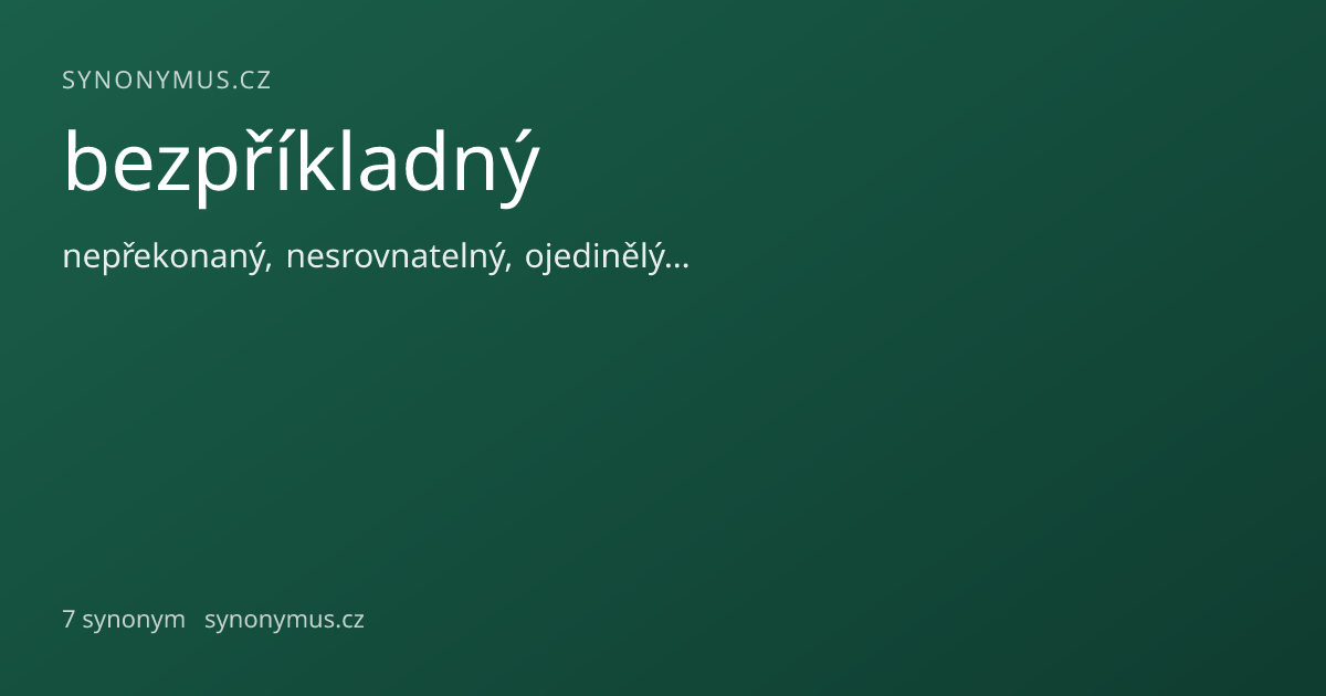 Náhled odkazu: bezpříkladný