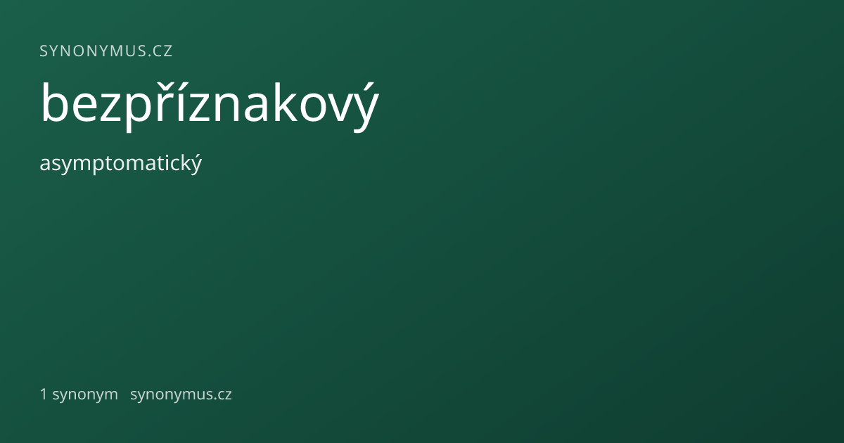 Náhled odkazu: bezpříznakový