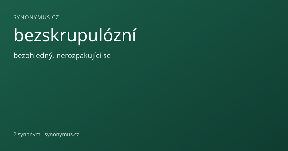 Náhled odkazu: bezskrupulózní