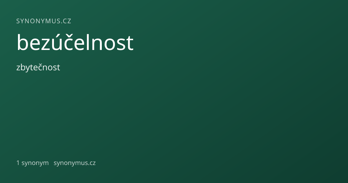 Náhled odkazu: bezúčelnost