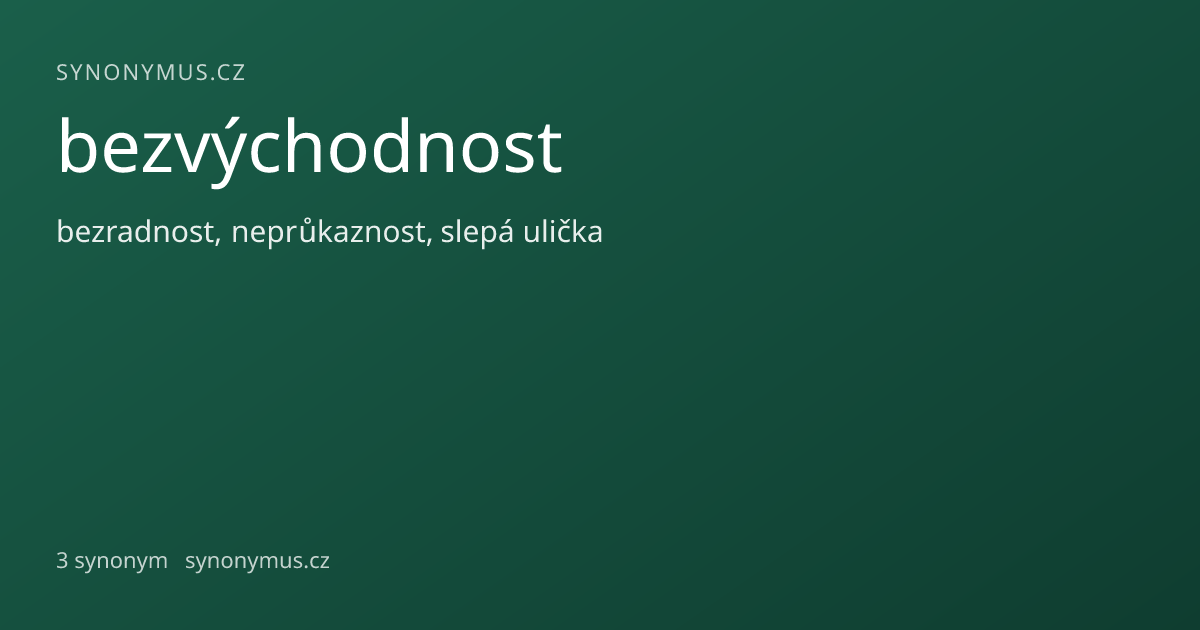 Náhled odkazu: bezvýchodnost