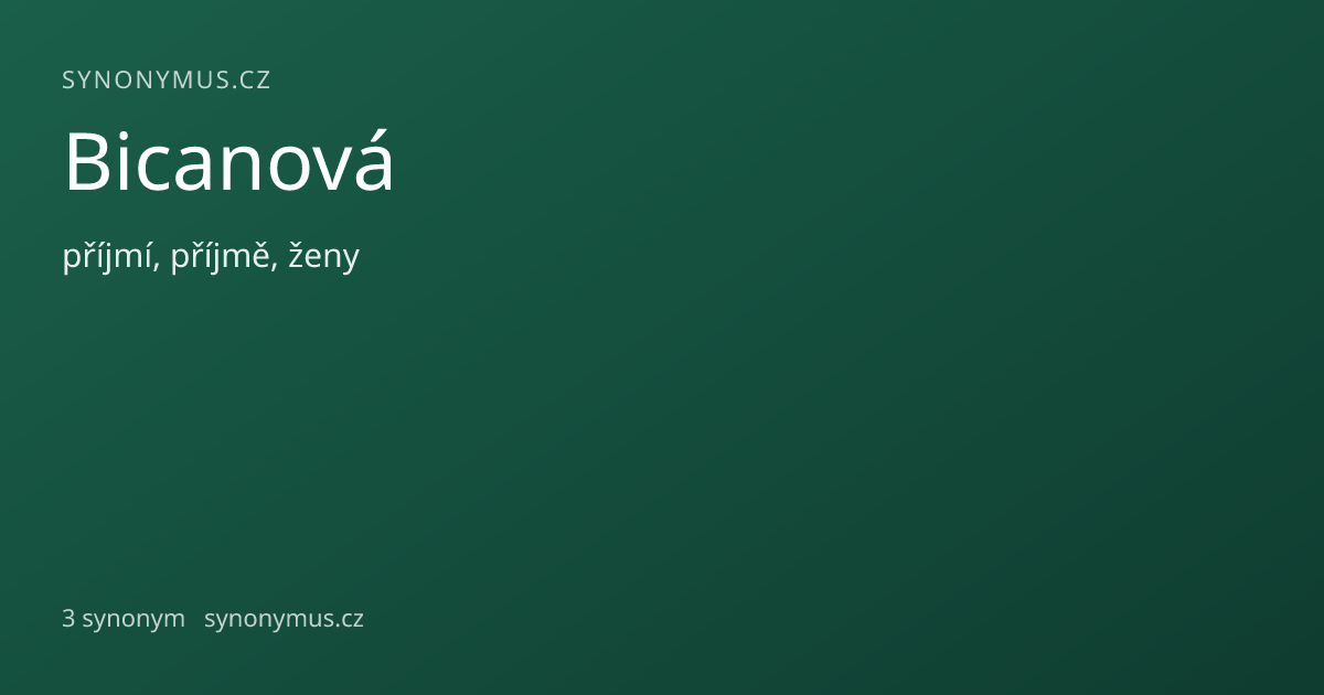 Náhled odkazu: Bicanová