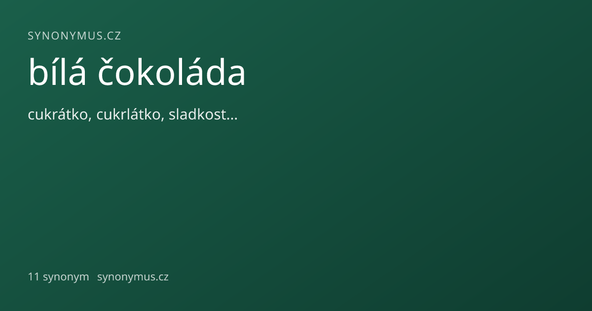 Náhled odkazu: bílá čokoláda