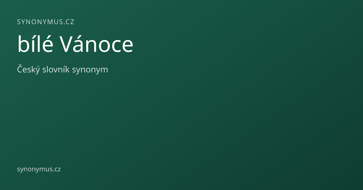 Náhled odkazu: bílé Vánoce