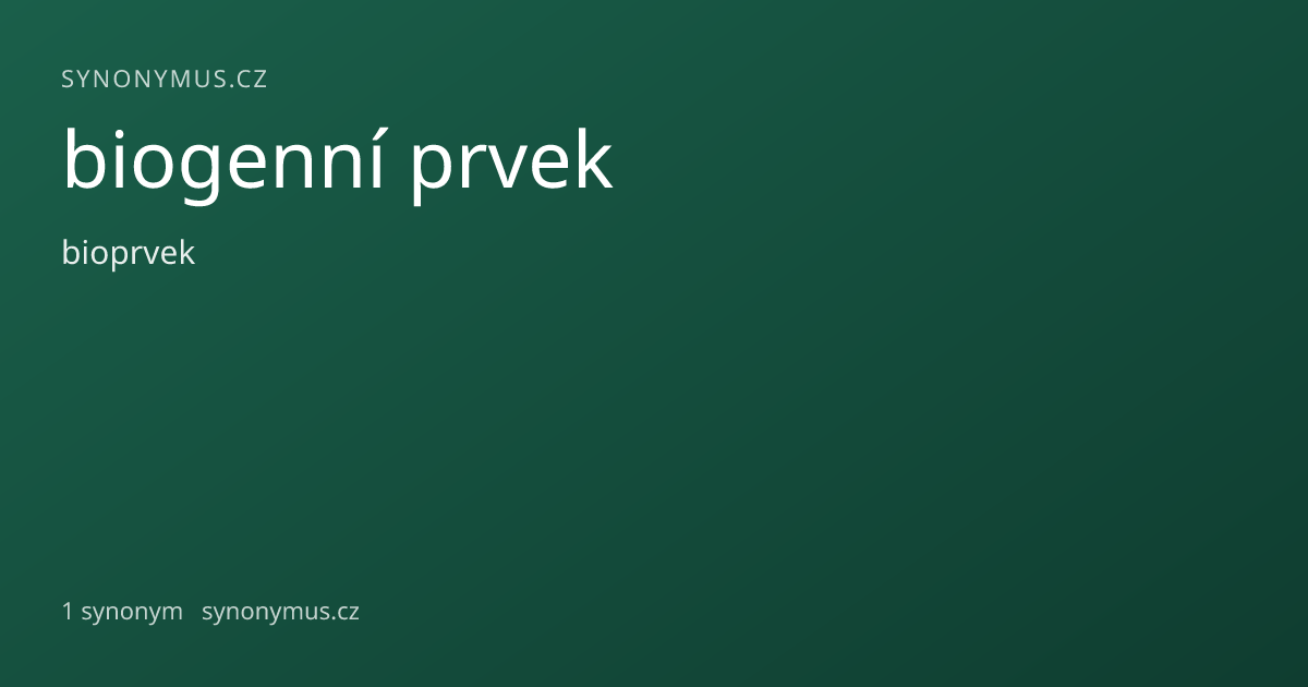 Náhled odkazu: biogenní prvek