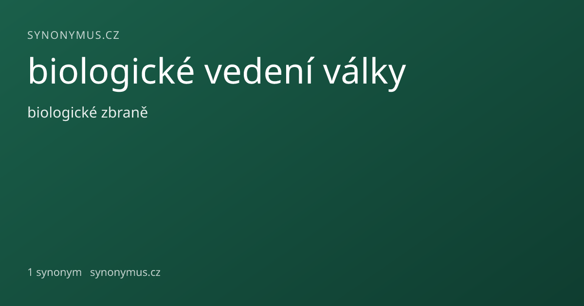 Náhled odkazu: biologické vedení války