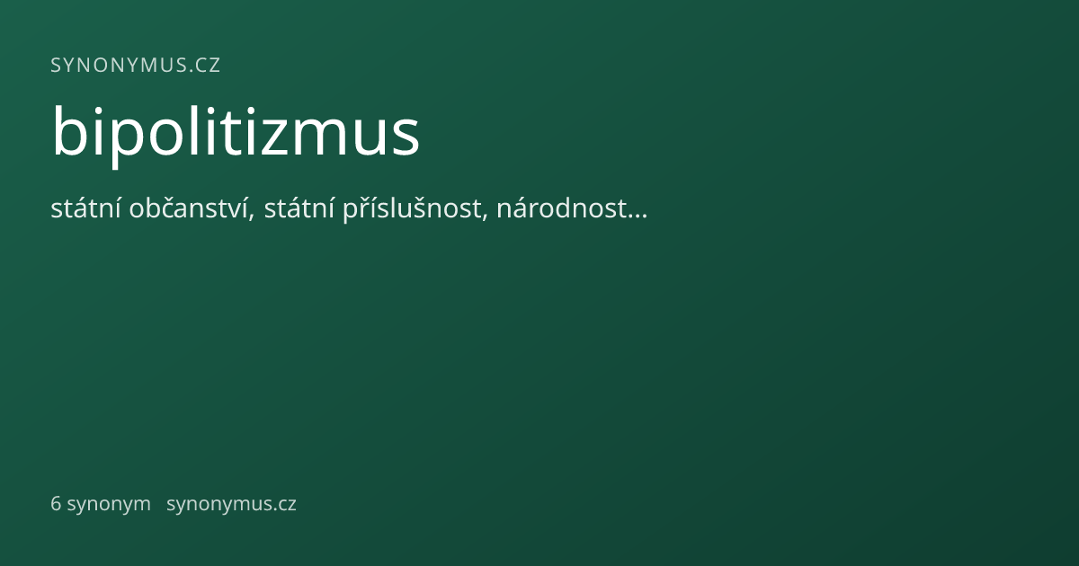 Náhled odkazu: bipolitizmus