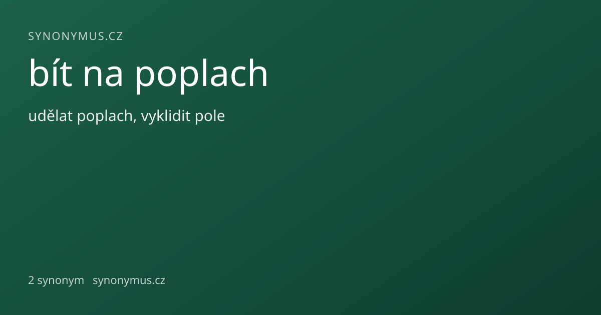 Náhled odkazu: bít na poplach