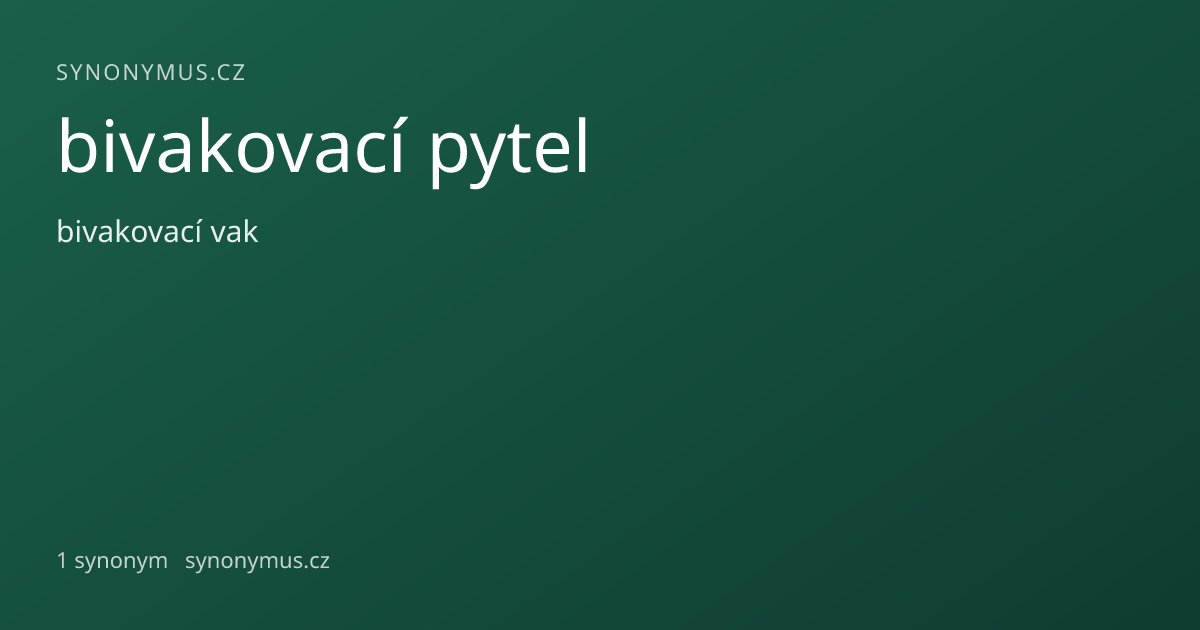 Náhled odkazu: bivakovací pytel