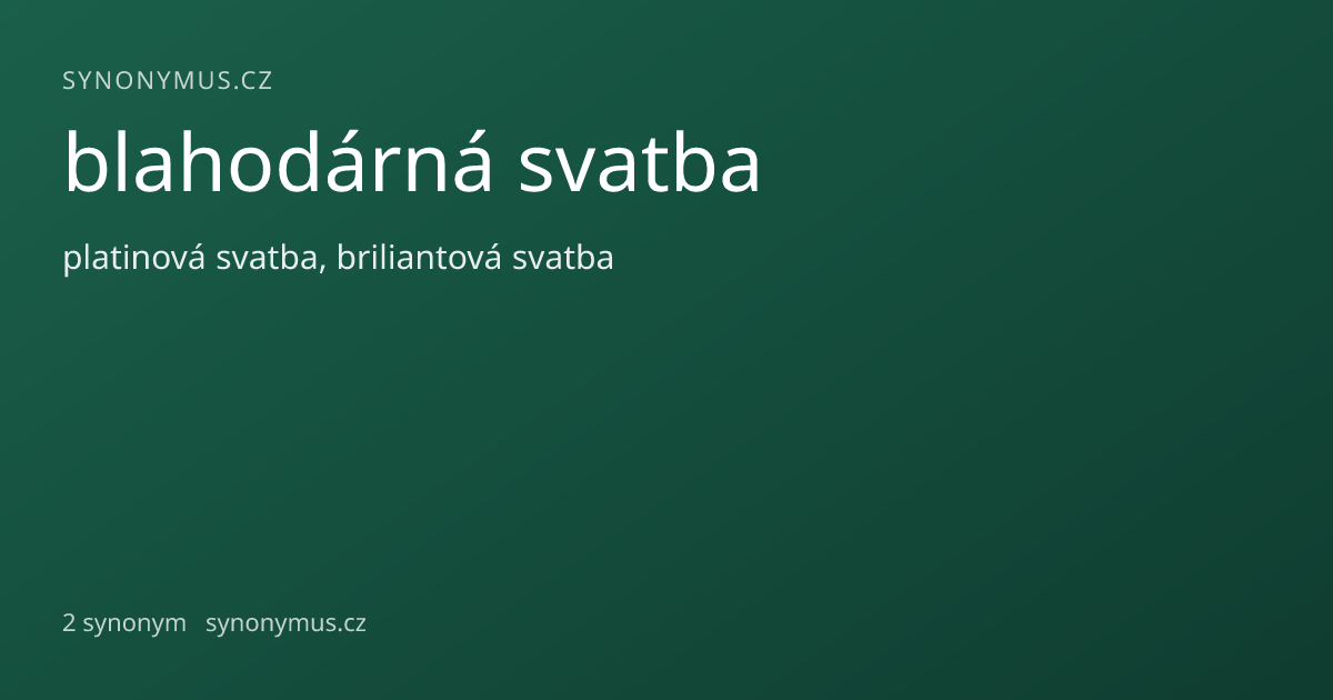 Náhled odkazu: blahodárná svatba