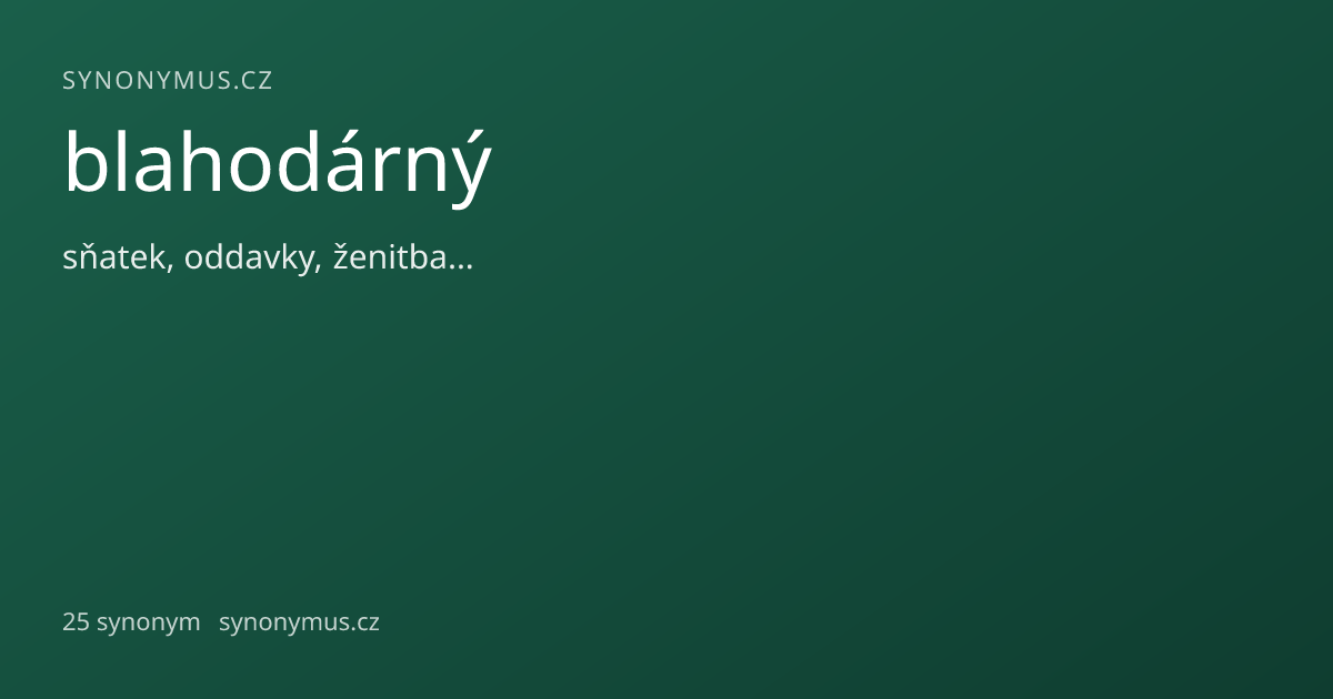 Náhled odkazu: blahodárný