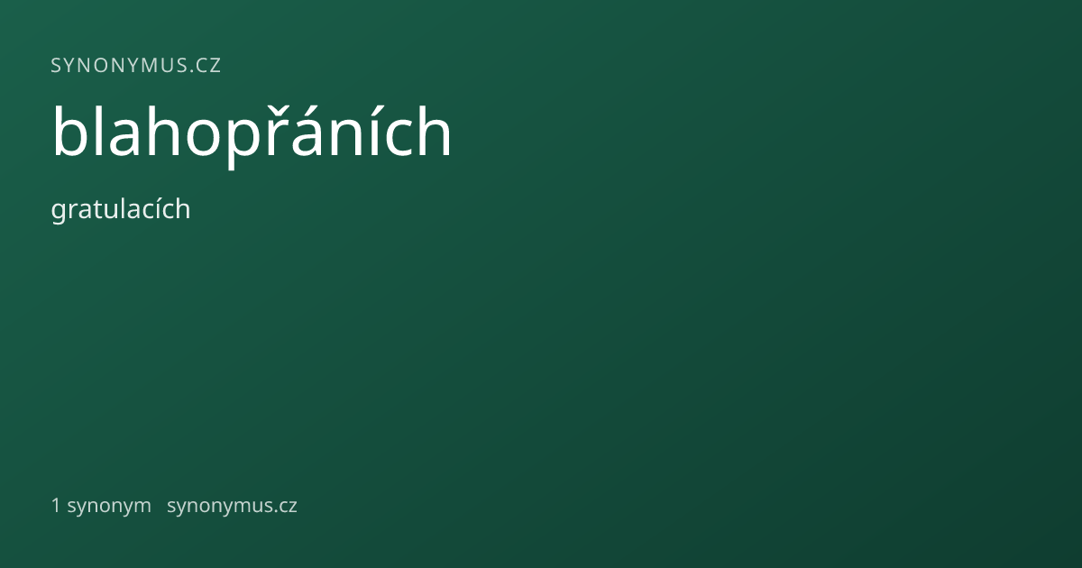 Náhled odkazu: blahopřáních