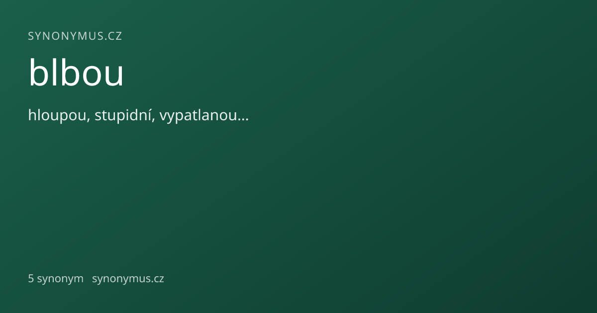 Náhled odkazu: blbou