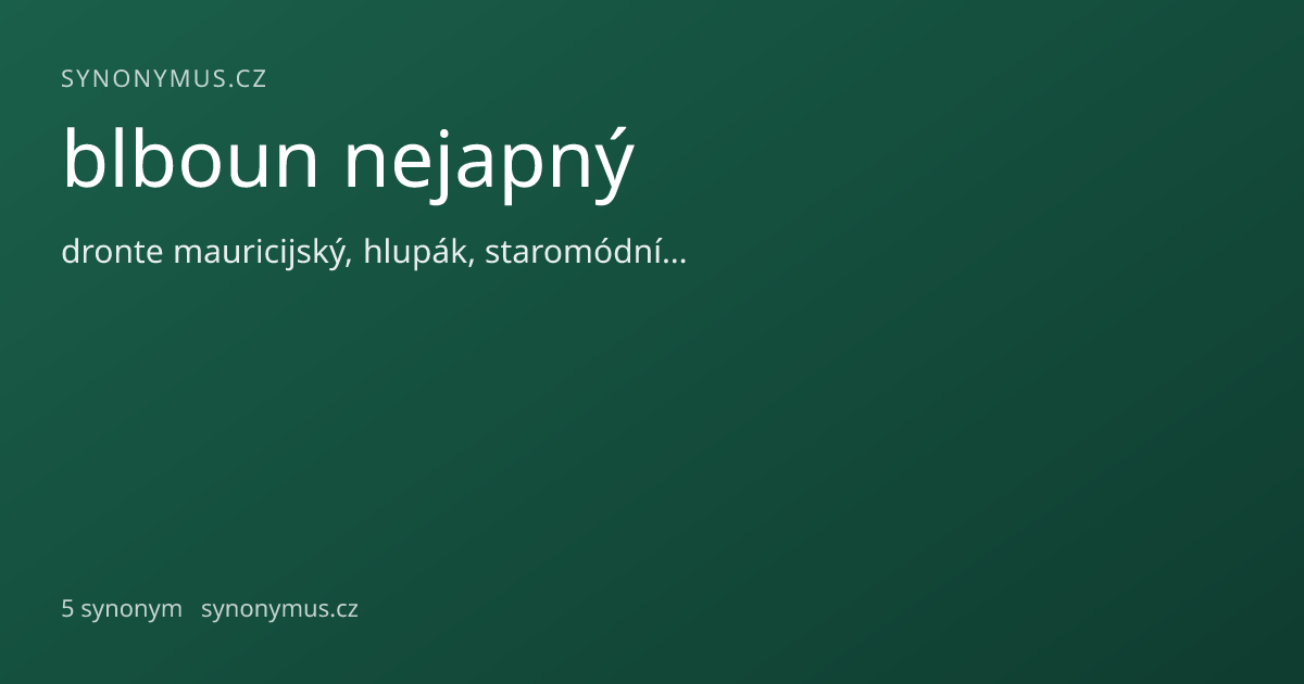 Náhled odkazu: blboun nejapný
