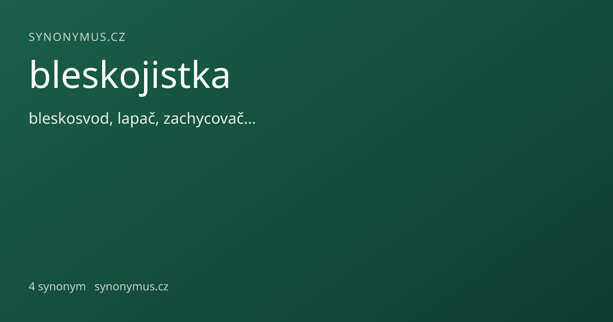 Náhled odkazu: bleskojistka