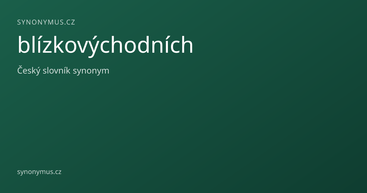 Náhled odkazu: blízkovýchodních