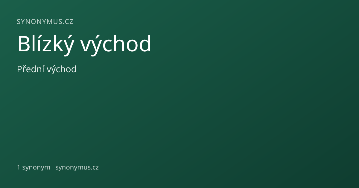 Náhled odkazu: Blízký východ