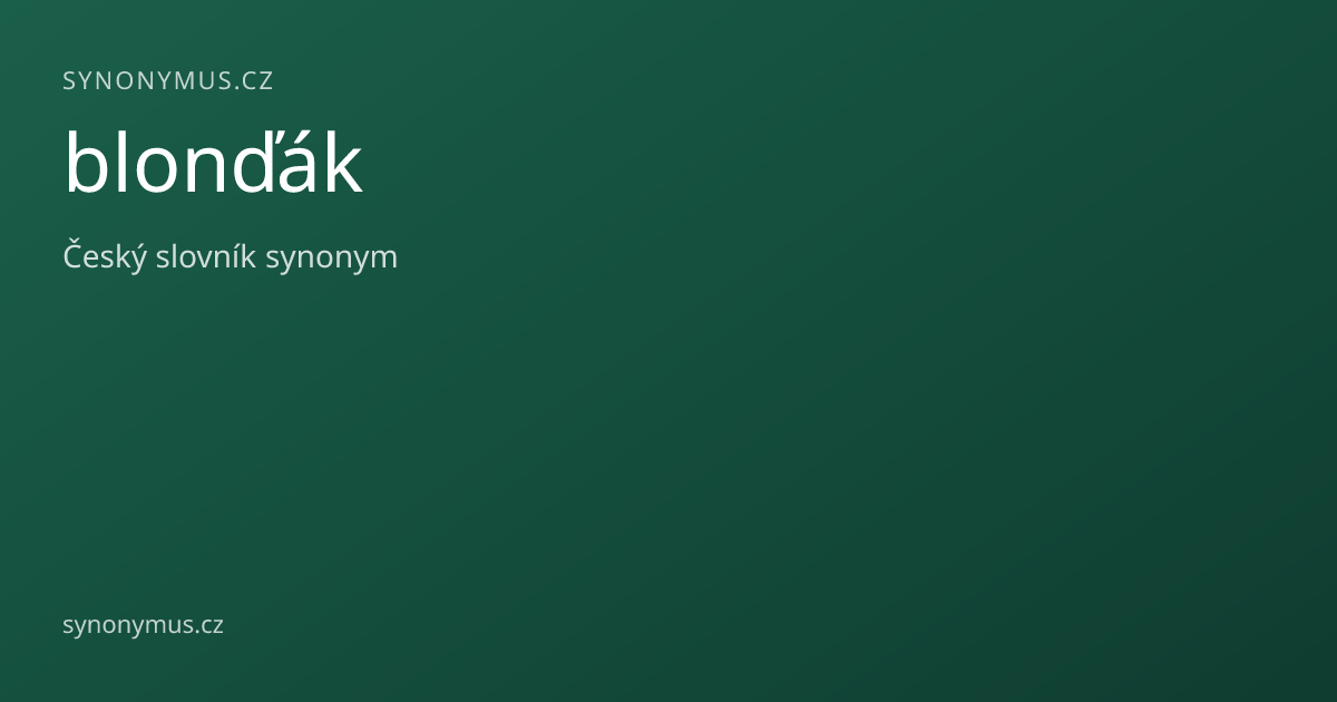Náhled odkazu: blonďák