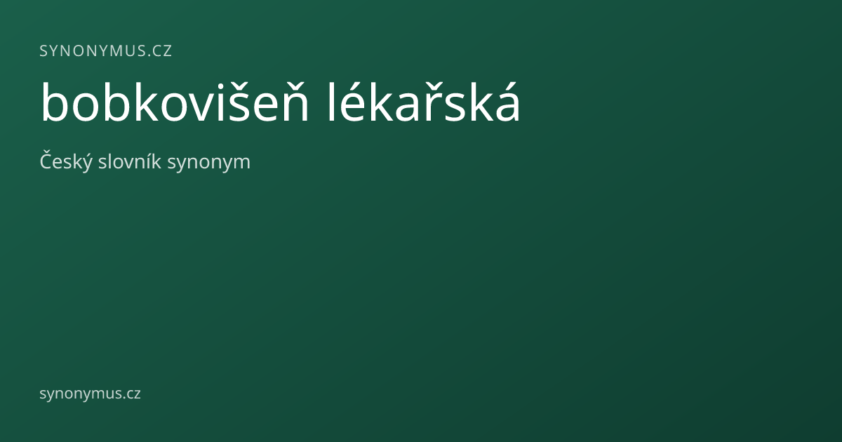 Náhled odkazu: bobkovišeň lékařská