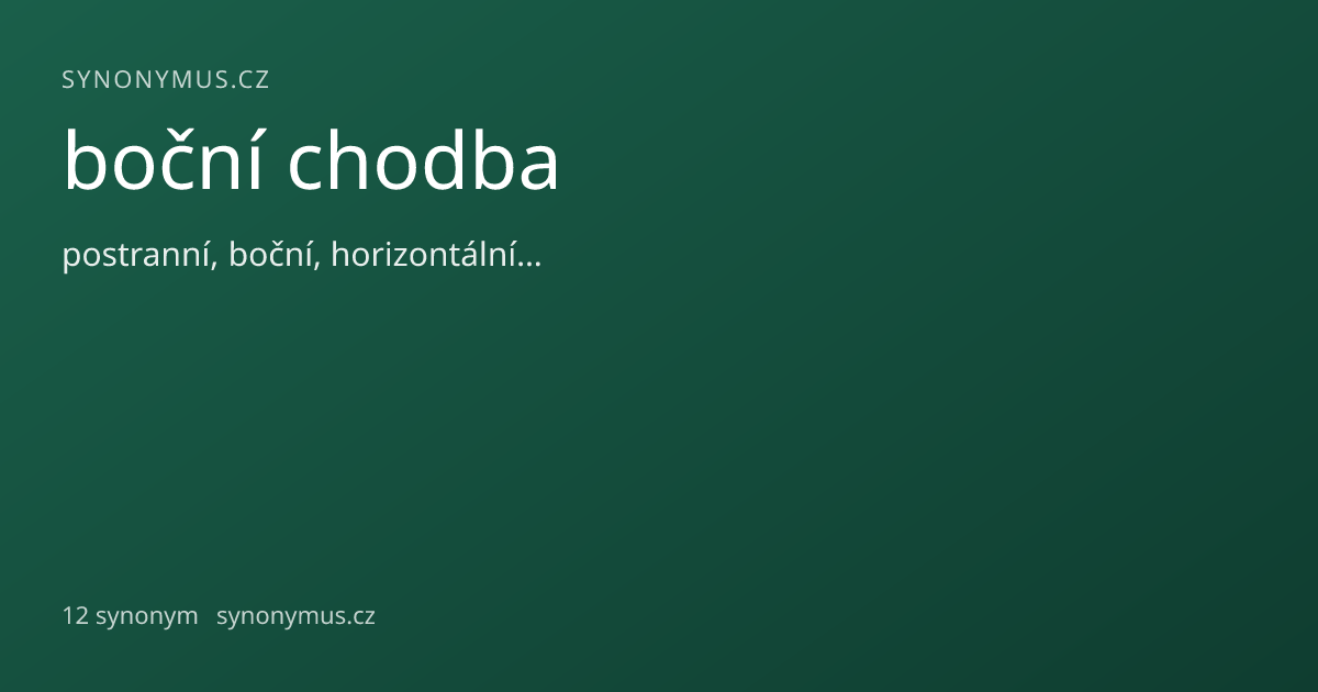 Náhled odkazu: boční chodba