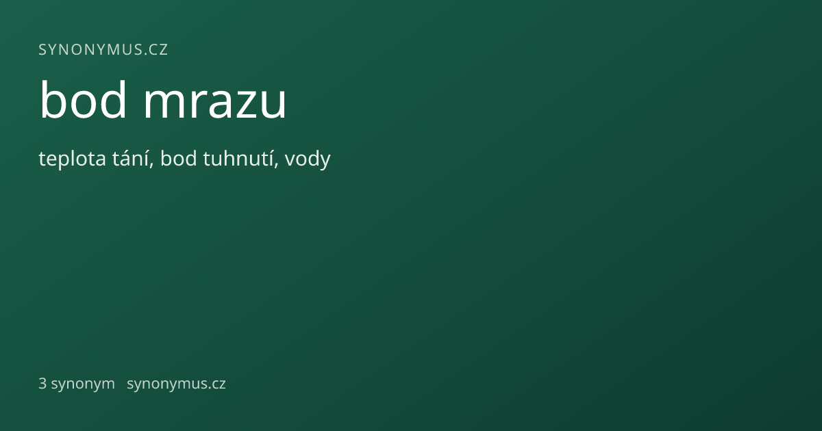 Náhled odkazu: bod mrazu