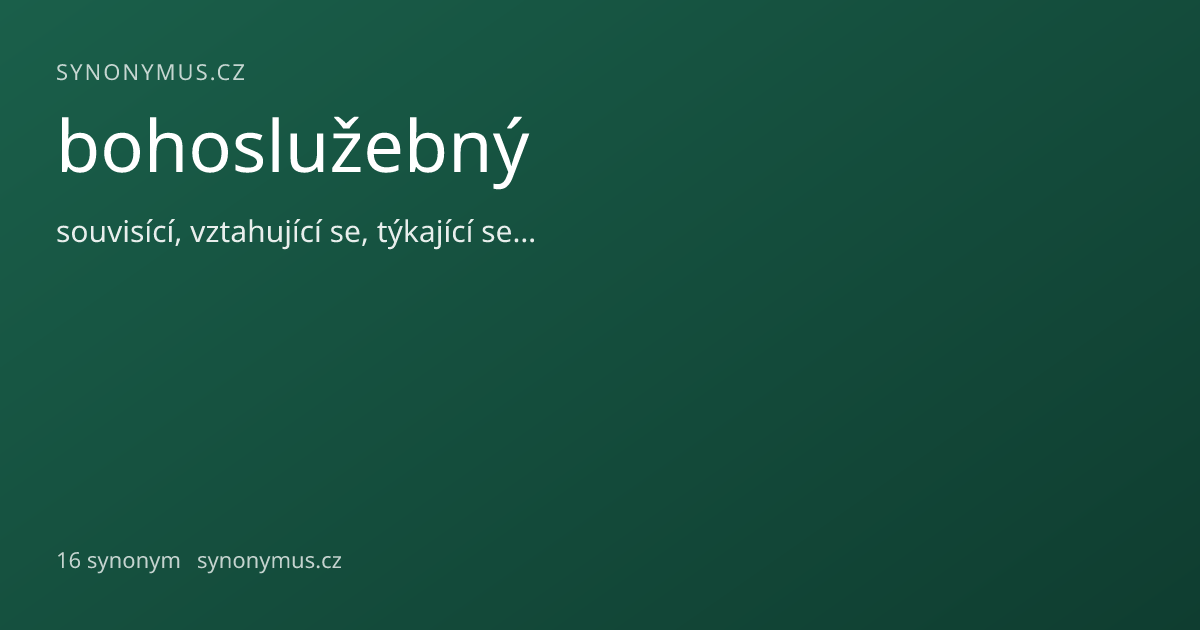 Náhled odkazu: bohoslužebný