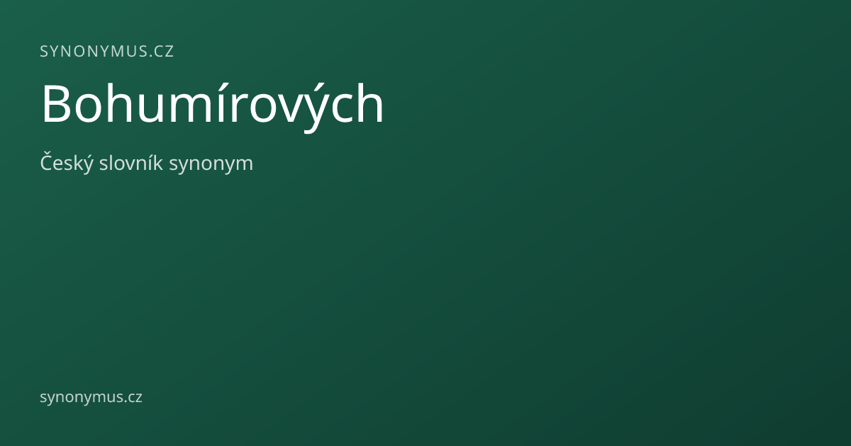 Náhled odkazu: Bohumírových