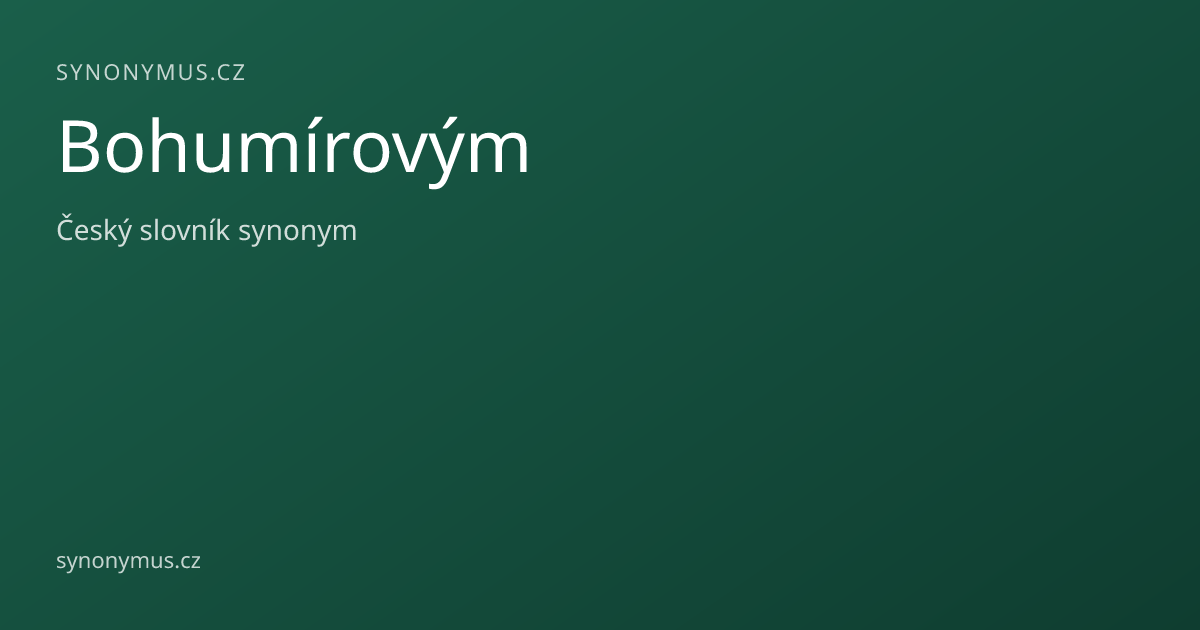 Náhled odkazu: Bohumírovým