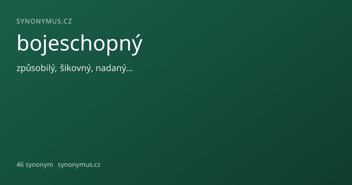 Náhled odkazu: bojeschopný