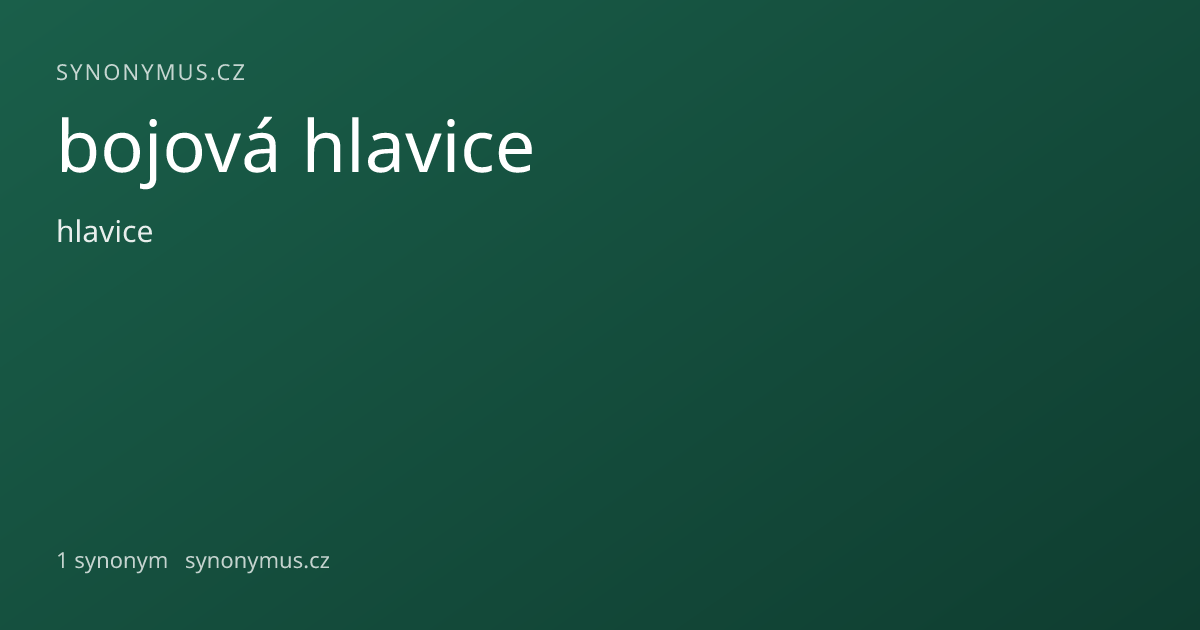 Náhled odkazu: bojová hlavice