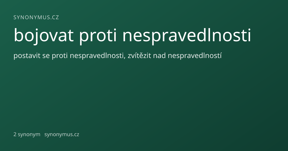 Náhled odkazu: bojovat proti nespravedlnosti
