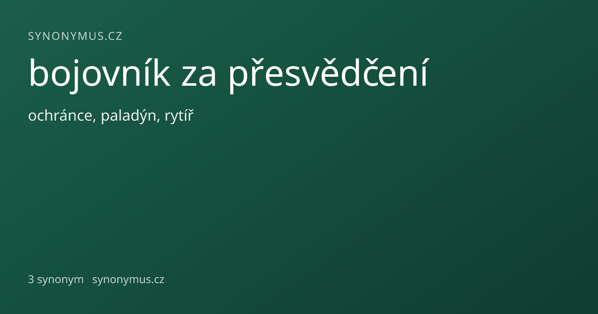 Náhled odkazu: bojovník za přesvědčení
