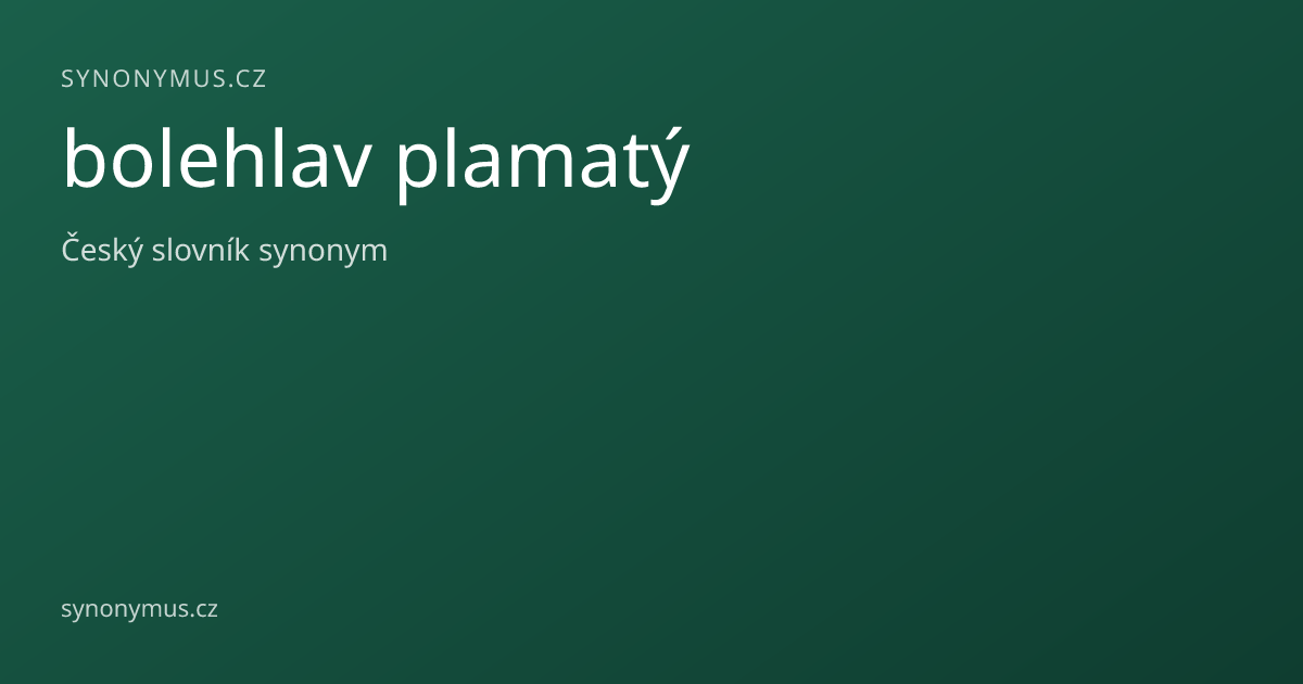 Náhled odkazu: bolehlav plamatý