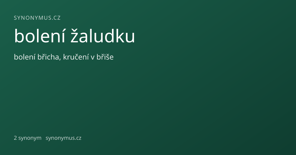 Náhled odkazu: bolení žaludku