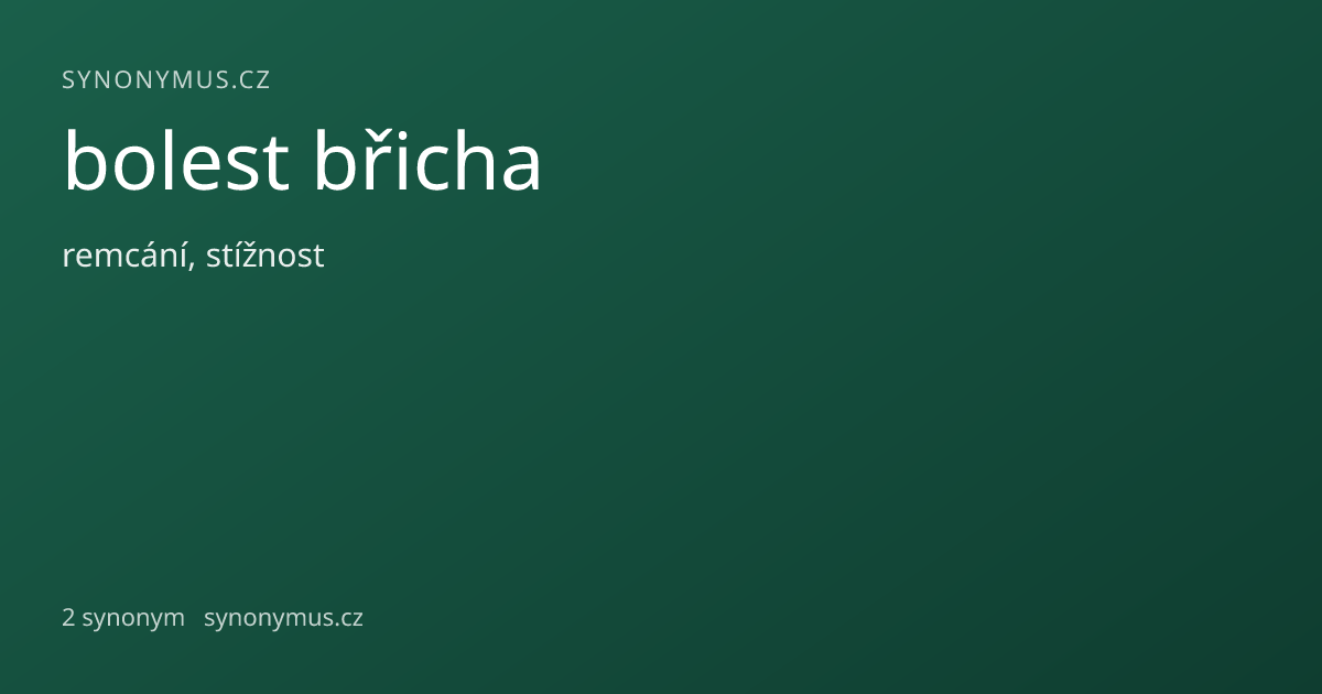 Náhled odkazu: bolest břicha