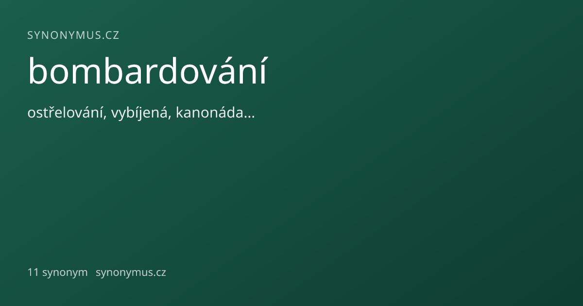Náhled odkazu: bombardování