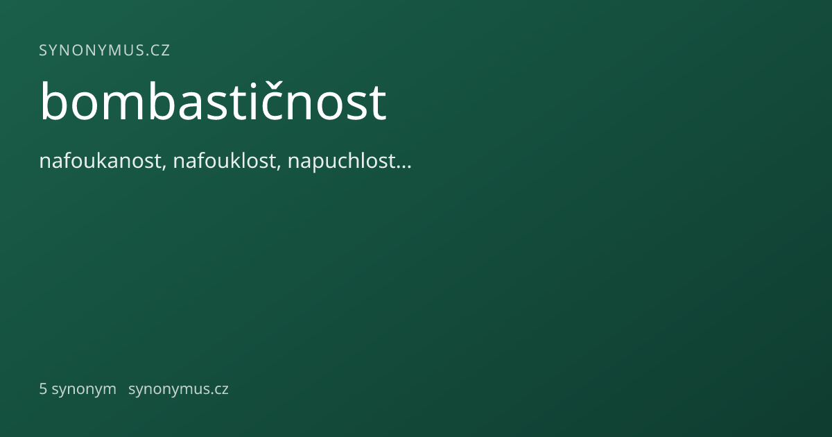 Náhled odkazu: bombastičnost
