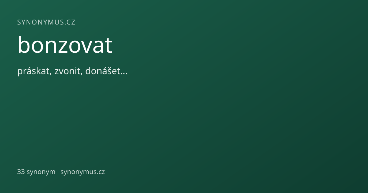 Náhled odkazu: bonzovat