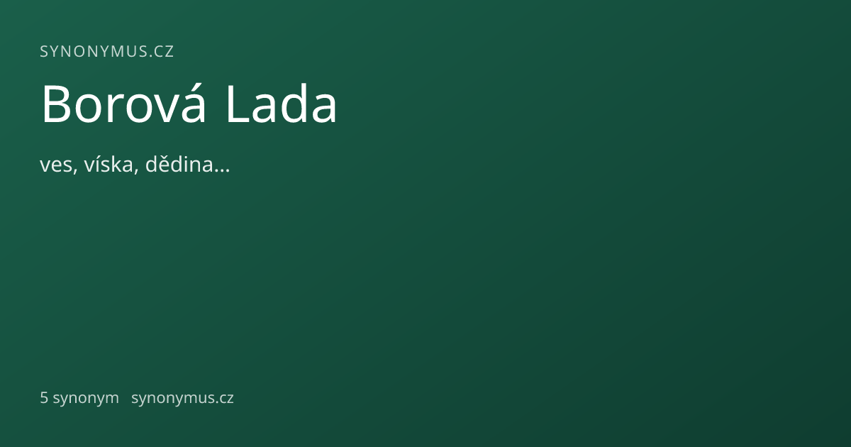 Náhled odkazu: Borová Lada