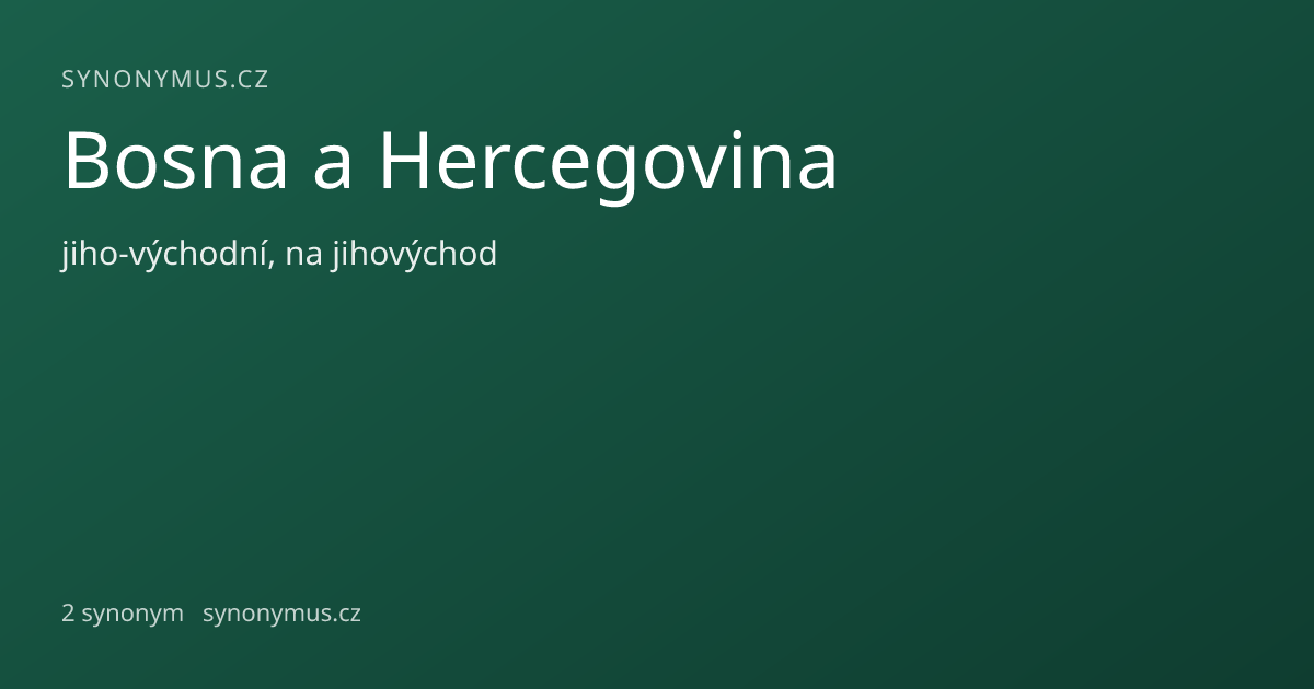 Náhled odkazu: Bosna a Hercegovina