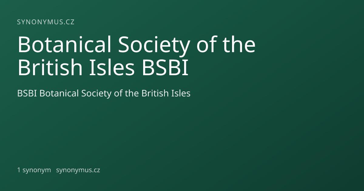 Náhled odkazu: Botanical Society of the British Isles BSBI
