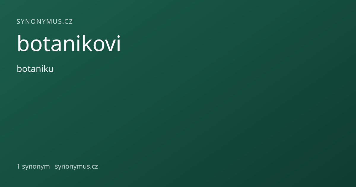 Náhled odkazu: botanikovi