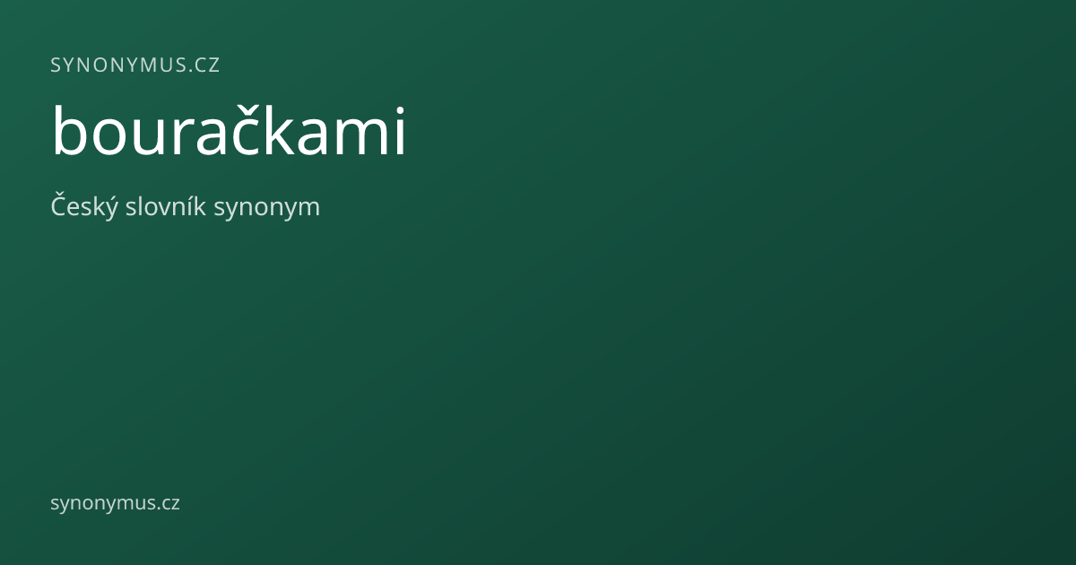 Náhled odkazu: bouračkami