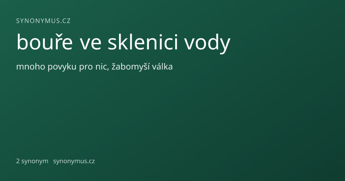 Náhled odkazu: bouře ve sklenici vody