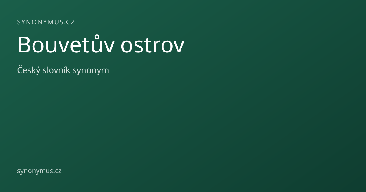 Náhled odkazu: Bouvetův ostrov