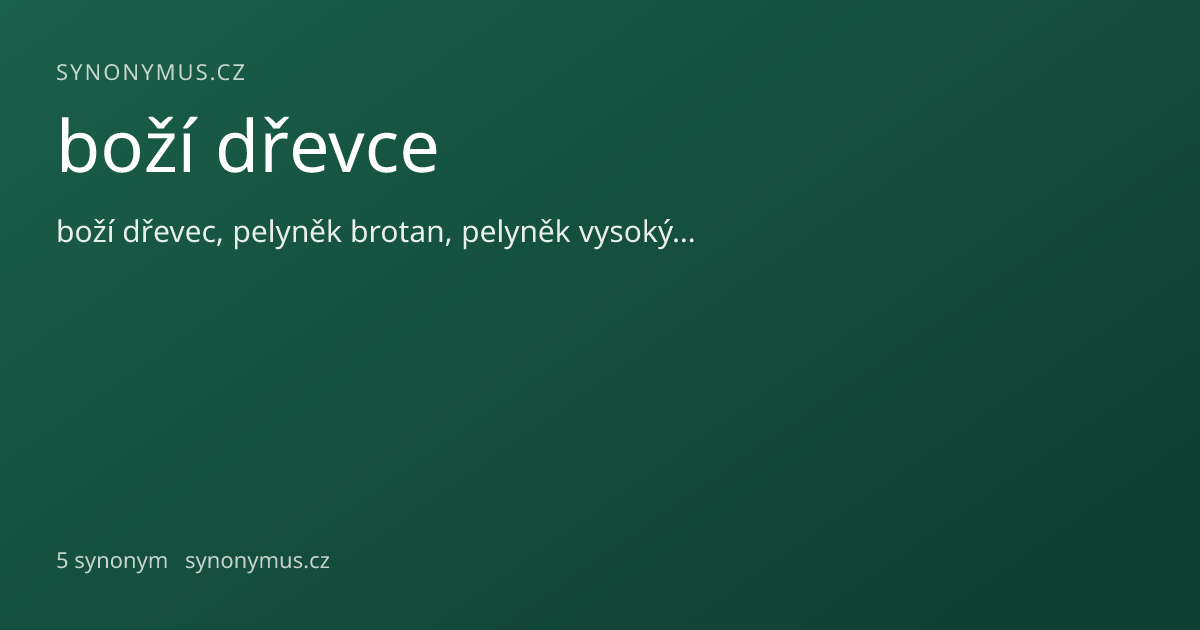 Náhled odkazu: boží dřevce
