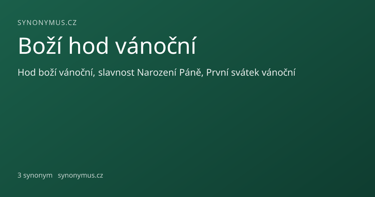 Náhled odkazu: Boží hod vánoční