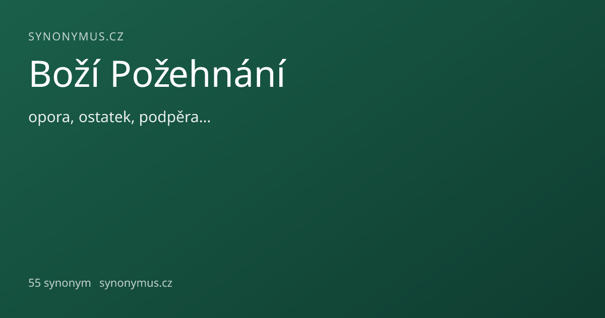 Náhled odkazu: Boží Požehnání