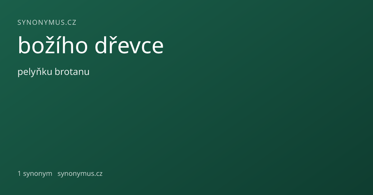 Náhled odkazu: božího dřevce