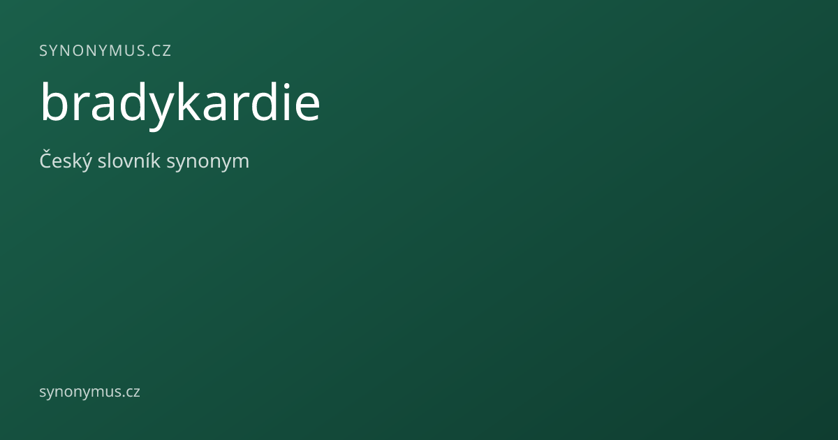 Náhled odkazu: bradykardie